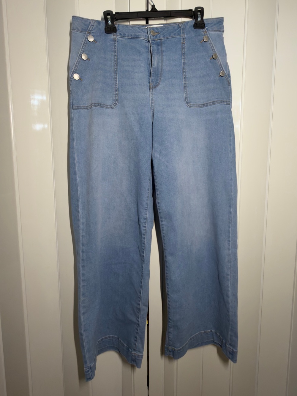 Marc New York Light Blue High-Rise Wide Leg Jeans